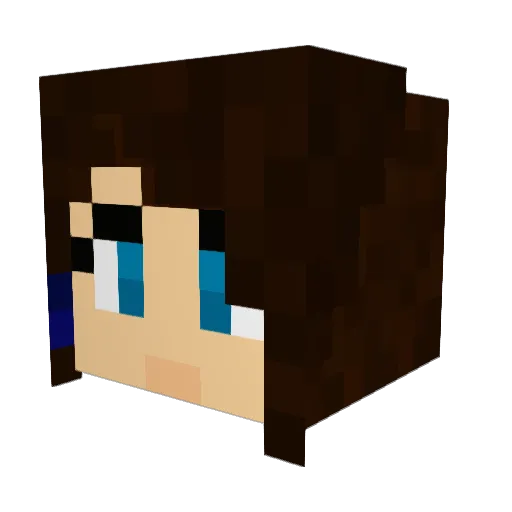 Julpest Minecraft avatar head, 3D render