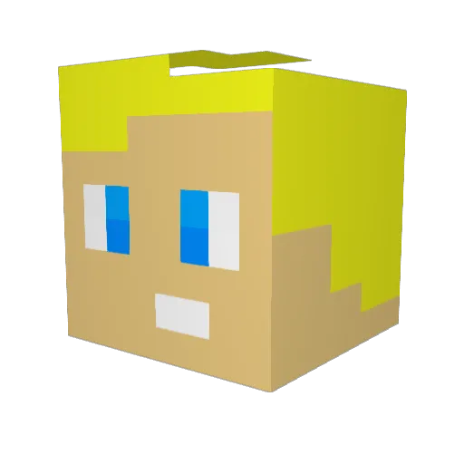 Juls932 Minecraft avatar head, 3D render