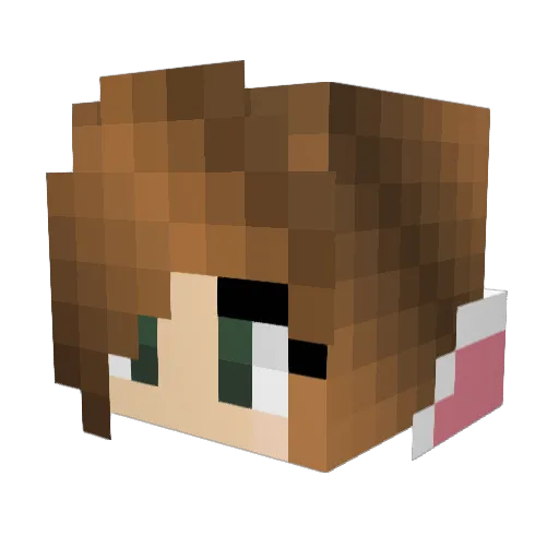JulsV Minecraft avatar head, 3D render