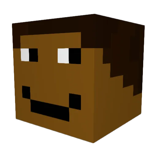 Julshar Minecraft avatar head, 3D render