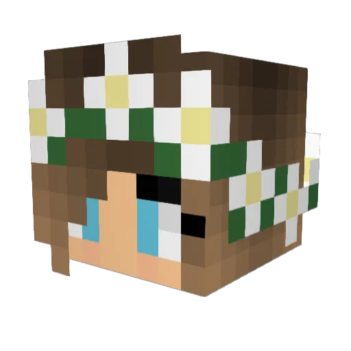 Julsie03 Minecraft avatar head, 3D render