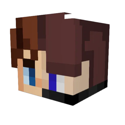 Julsun Minecraft avatar head, 3D render