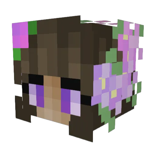 Julu1313 Minecraft avatar head, 3D render