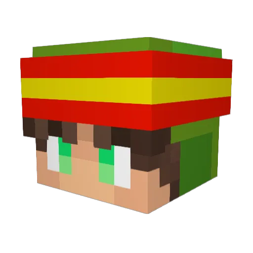 Julve_ Minecraft avatar head, 3D render
