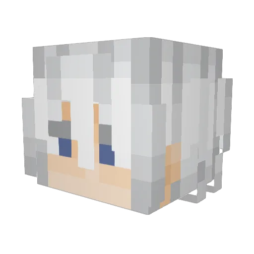 JulyCrab Minecraft avatar head, 3D render