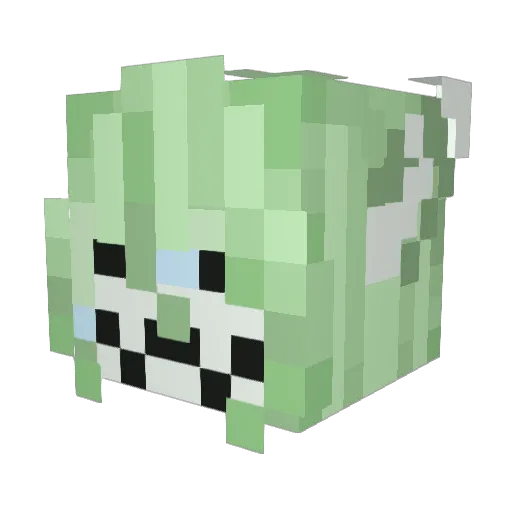 JulyNami Minecraft avatar head, 3D render