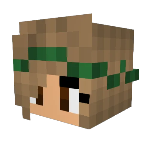 Julyett Minecraft avatar head, 3D render