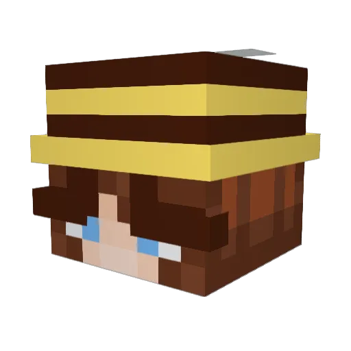 Julymarfer Minecraft avatar head, 3D render