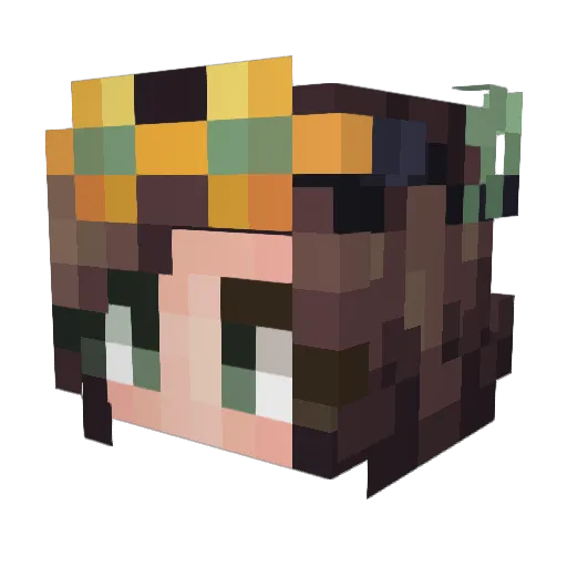 JulynnDE Minecraft avatar head, 3D render