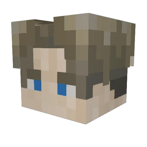 JulzLosB Minecraft avatar head, 3D render