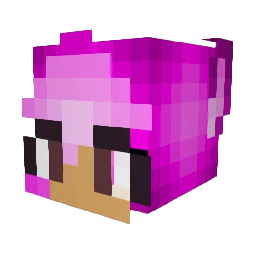 JumaMP Minecraft avatar head, 3D render