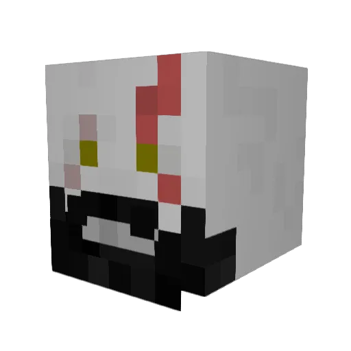 Jumalien Minecraft avatar head, 3D render
