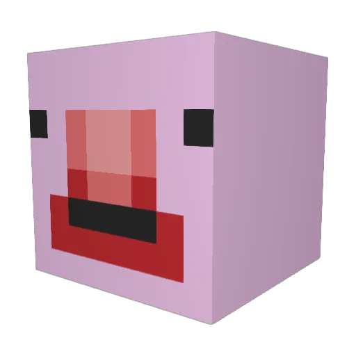 Jumanian Minecraft avatar head, 3D render