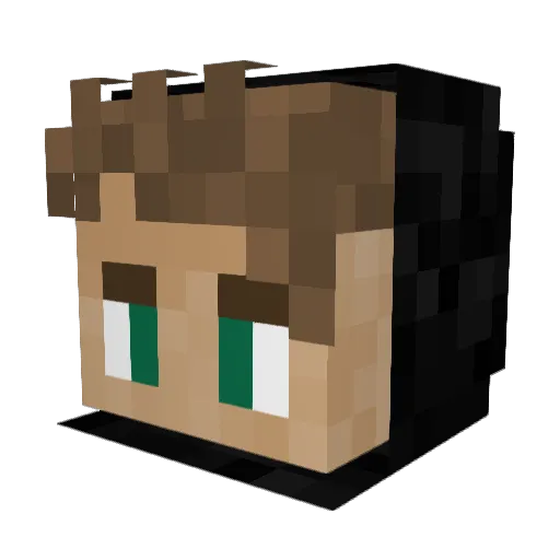 JumbaMuffin Minecraft avatar head, 3D render