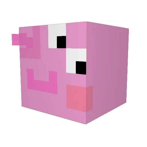 Jumbing Minecraft avatar head, 3D render