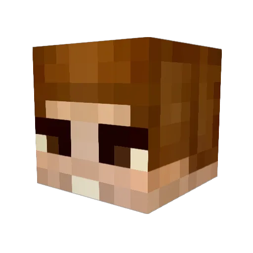 Jumbogeten Minecraft avatar head, 3D render