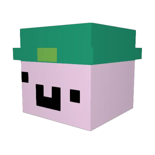 Jumbooooooo Minecraft avatar head, 3D render