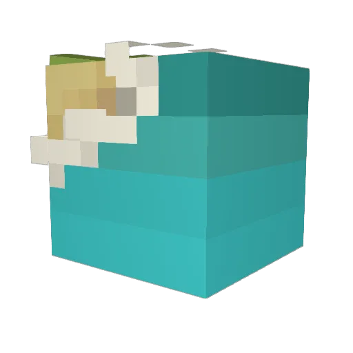 Juminmo Minecraft avatar head, 3D render