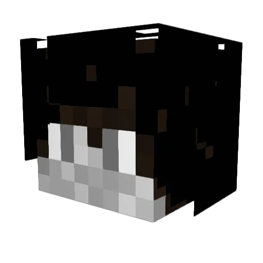 Jumox Minecraft avatar head, 3D render