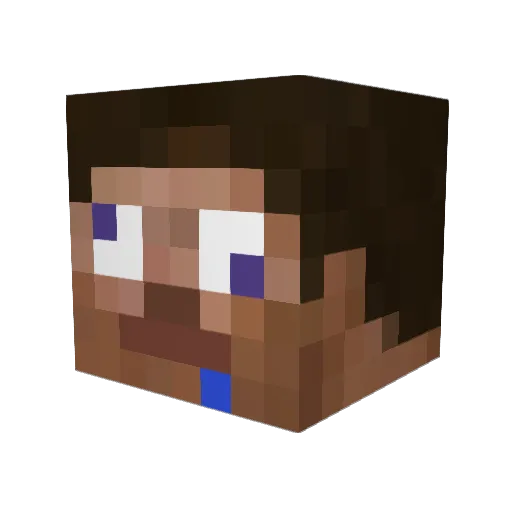 JumpToad Minecraft avatar head, 3D render