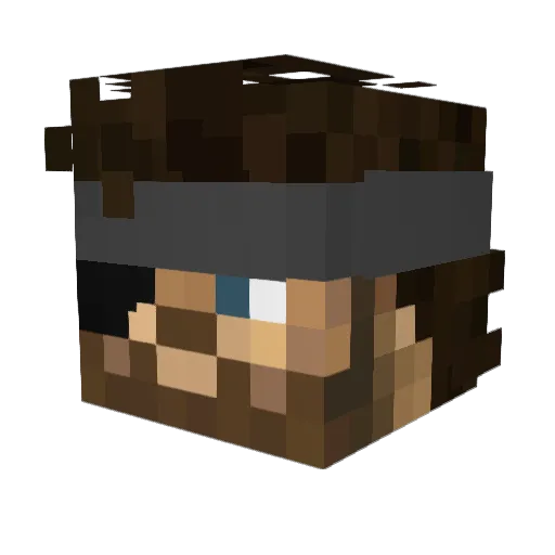 Jumpercali Minecraft avatar head, 3D render