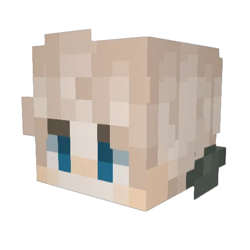 Jumpernik Minecraft avatar head, 3D render