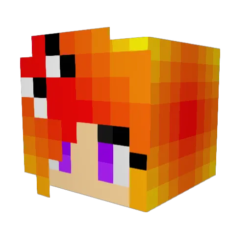 JumpinK Minecraft avatar head, 3D render