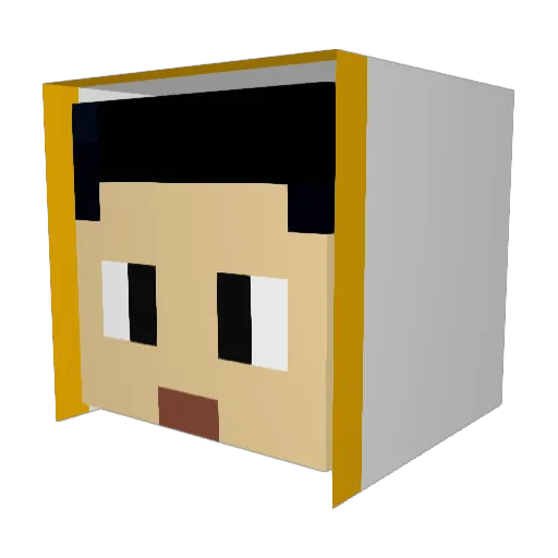 Jumping_Onion Minecraft avatar head, 3D render