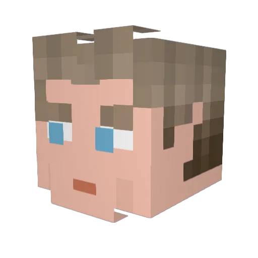 Jumpingthetiger Minecraft avatar head, 3D render