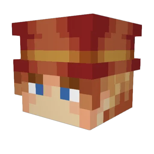 Jumpman316 Minecraft avatar head, 3D render