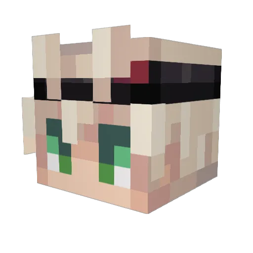 JumpmanYk Minecraft avatar head, 3D render