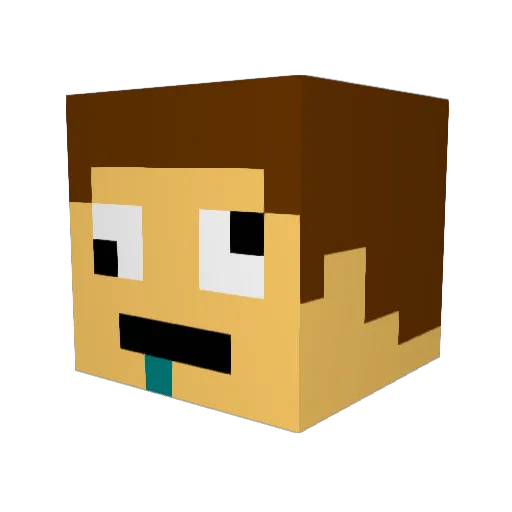 Jumpo6 Minecraft avatar head, 3D render