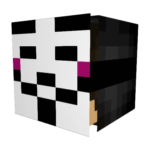 Jumpscreed Minecraft avatar head, 3D render