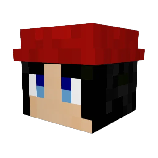 Jumpwheat Minecraft avatar head, 3D render