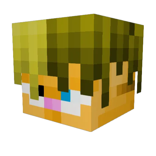 JumpyboyMc Minecraft avatar head, 3D render