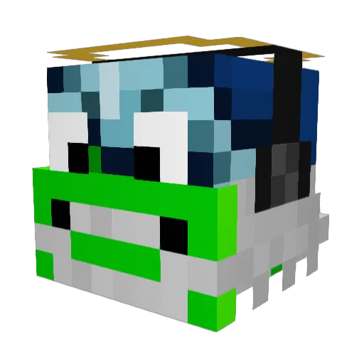 Jumz_ Minecraft avatar head, 3D render