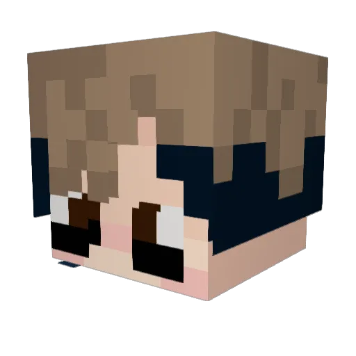 JunAF2 Minecraft avatar head, 3D render