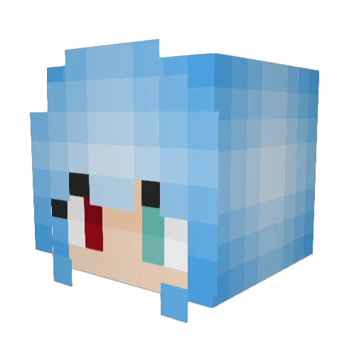 JunDunDuuuuun Minecraft avatar head, 3D render
