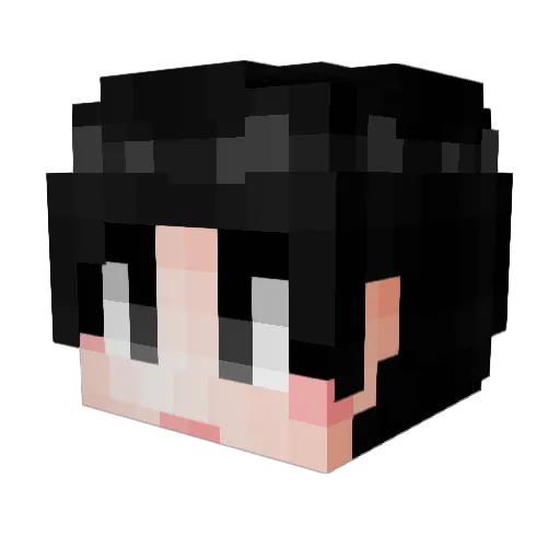 JunEden Minecraft avatar head, 3D render