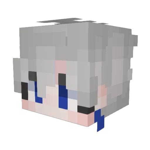 JunGangYee Minecraft avatar head, 3D render