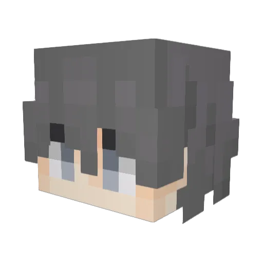JunHao_TVT Minecraft avatar head, 3D render