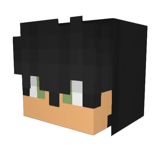 JunYURR Minecraft avatar head, 3D render
