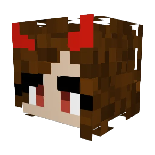 Jun_Chanel Minecraft avatar head, 3D render