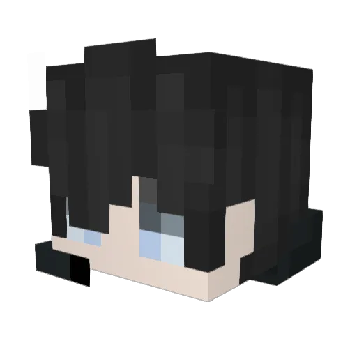 Jun_Shou Minecraft avatar head, 3D render