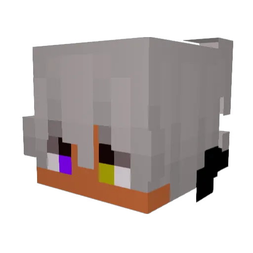 Jun_Yur Minecraft avatar head, 3D render