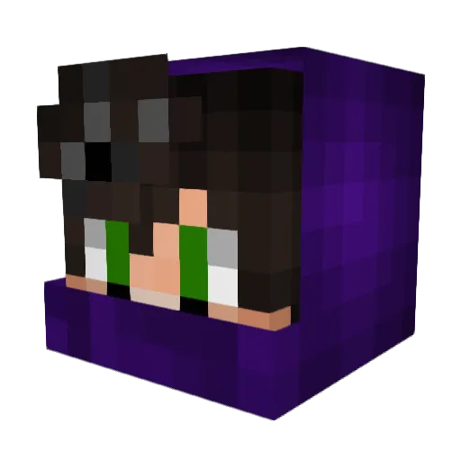JunaXet00 Minecraft avatar head, 3D render