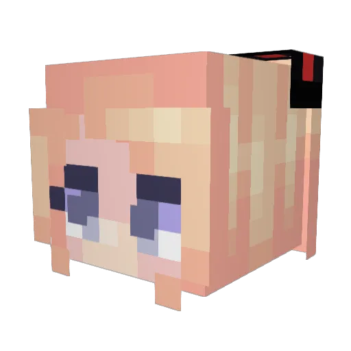 Juna_iso Minecraft avatar head, 3D render