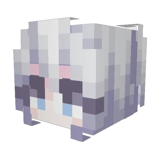Junata_ Minecraft avatar head, 3D render