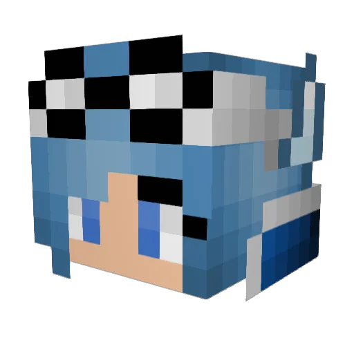 Junayah Minecraft avatar head, 3D render