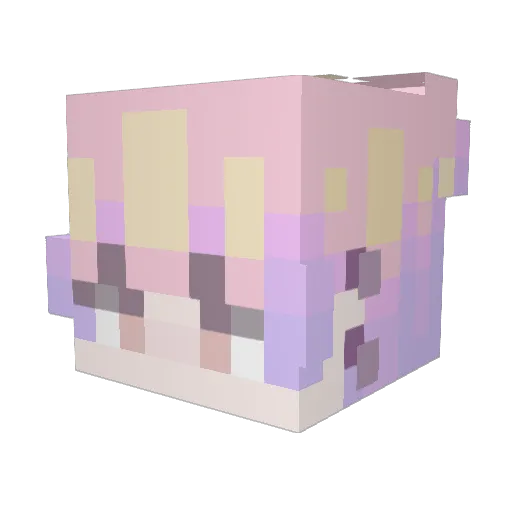 Junbirb Minecraft avatar head, 3D render